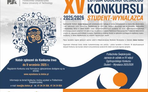 XV edycja Ogólnopolskiego Konkursu Student-Wynalazca